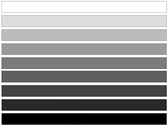 9 step value scale