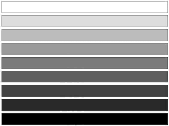 9 step value scale