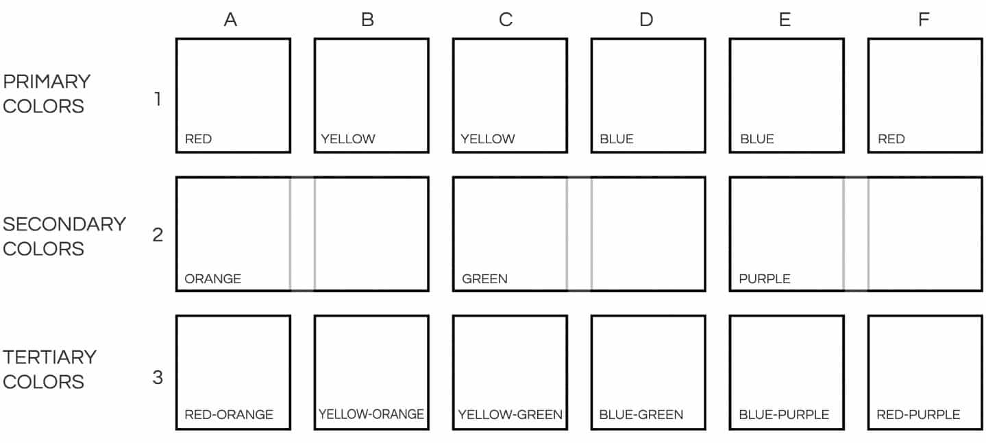 primary watercolor chart template