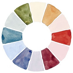 watercolor wheel tertiary colors