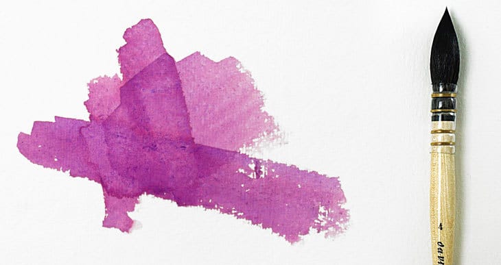 mixing a perfect purple watercolor