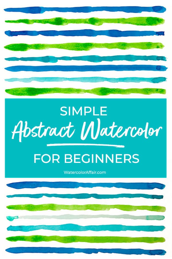 Like to learn how to paint abstract watercolors? Here are 4 different examples for beginners.