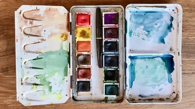 Watercolor Mixing Pan Palette