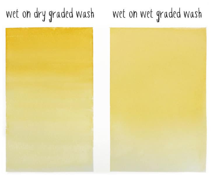 wet on dry vs wet on wet graded wash