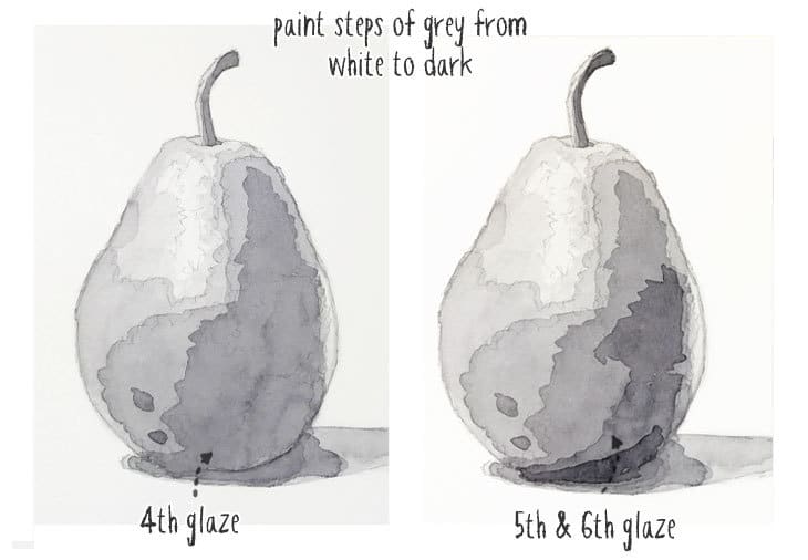 value study of a pear step 3