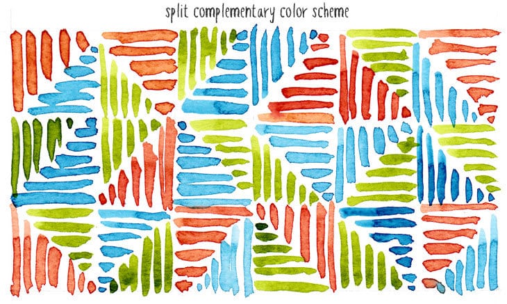 split complementary watercolor scheme