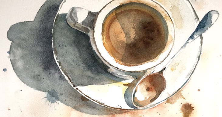 painting with coffee