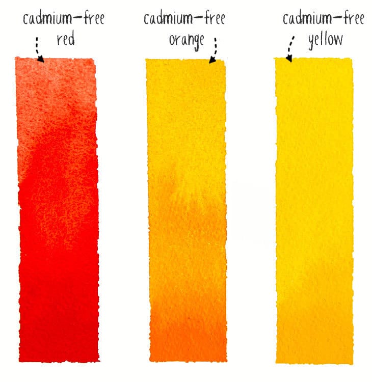 cadmium-free watercolor paint examples