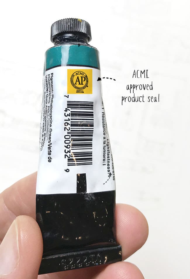 acmi seal of approval on paint tubes