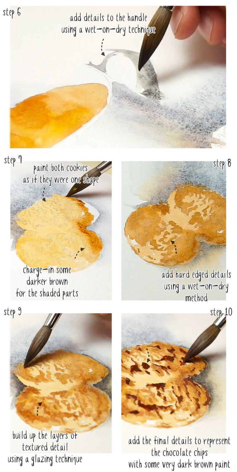 step by step watercolor lost and found edges part 2