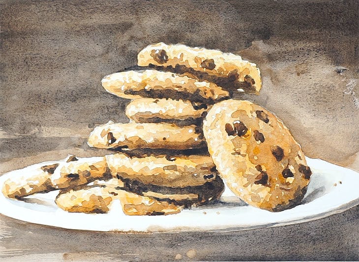 watercolor cookies painting