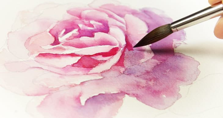 How to Paint Watercolor Roses (From Sketch to Finished Painting)