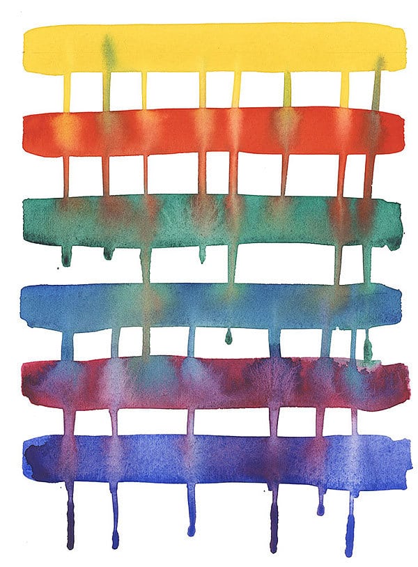 simple watercolor lines and dribbles