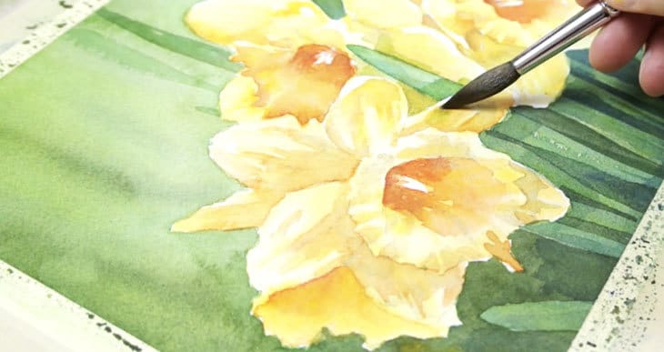 Watercolor Daffodils (A Step by Step Tutorial)