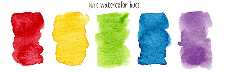 pure hues in watercolor