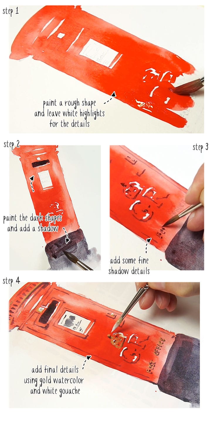 simple watercolor demo 2 step by step