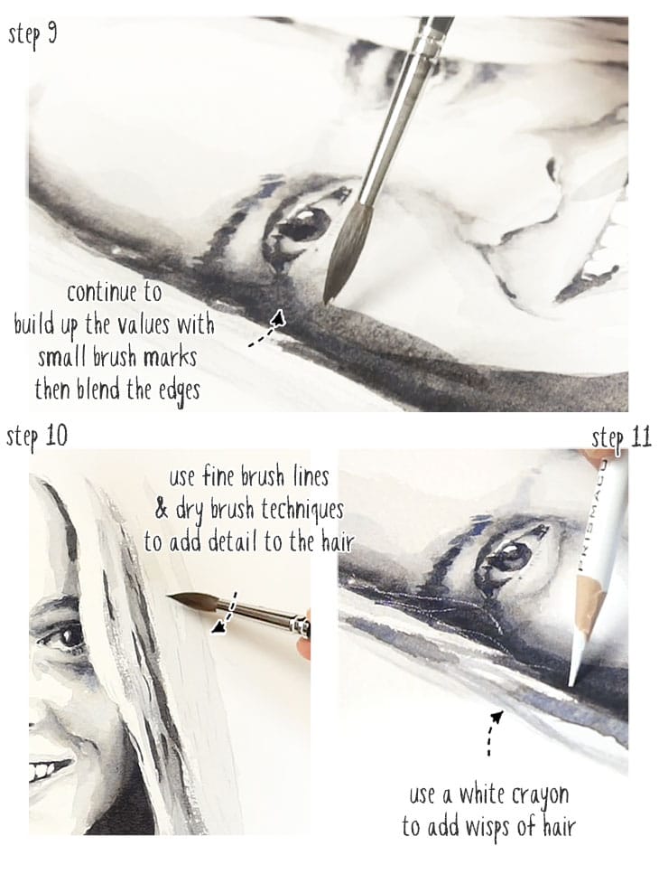 step by step watercolor portrait stage 03