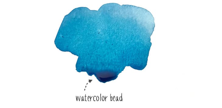 example of a watercolor bead