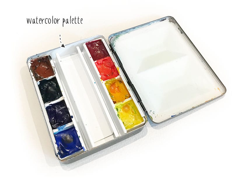 watercolor paint palette