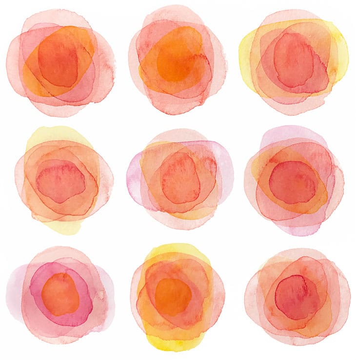 glazed watercolor flowers exercise