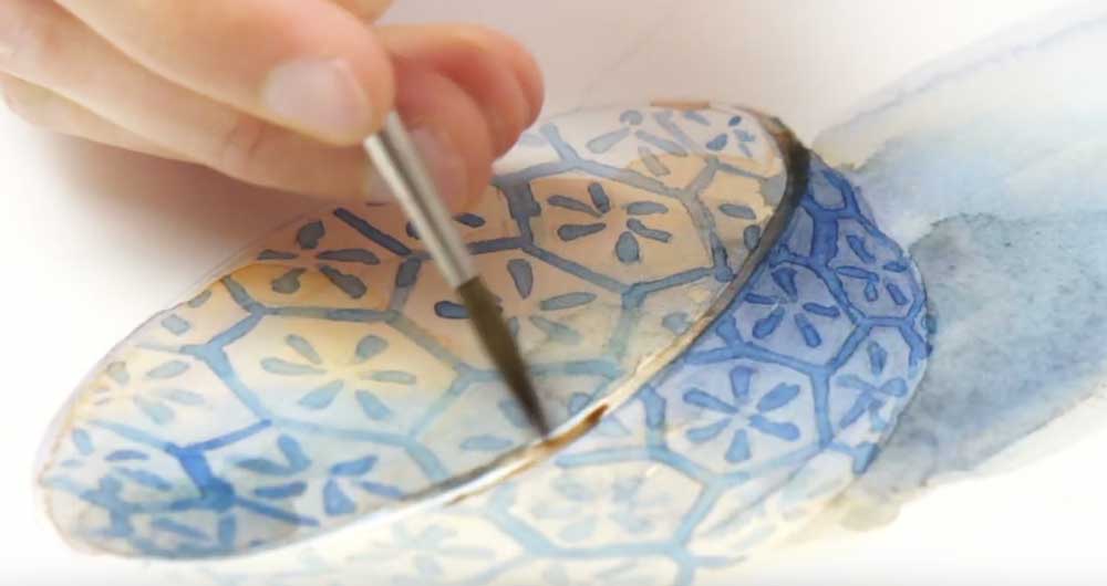 how to paint a still life watercolor bowl in 4 steps