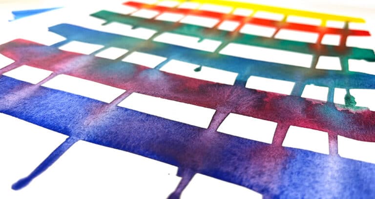 watercolor dripping technique