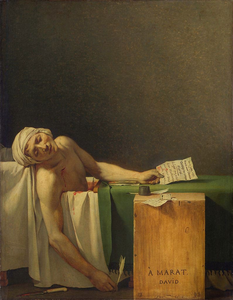 death of marat bu jacques louis david