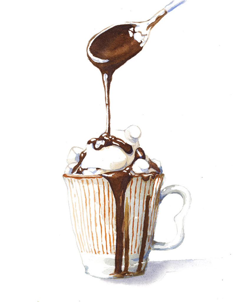 finished hot chocolate painting