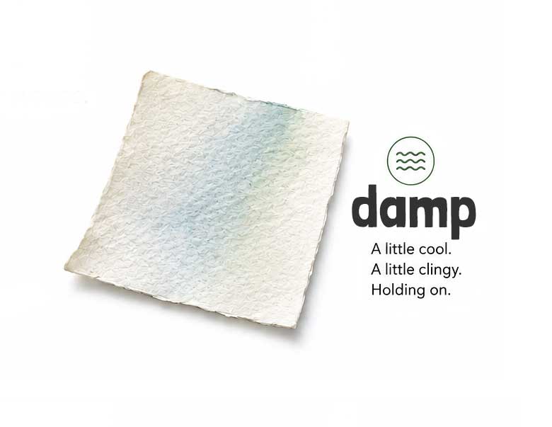 damp paper stage