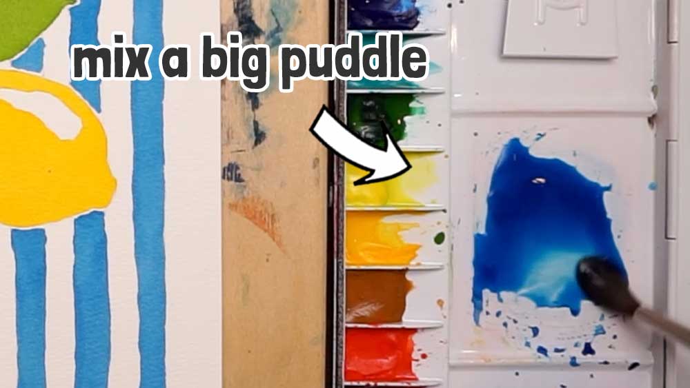 mix a big enough puddle