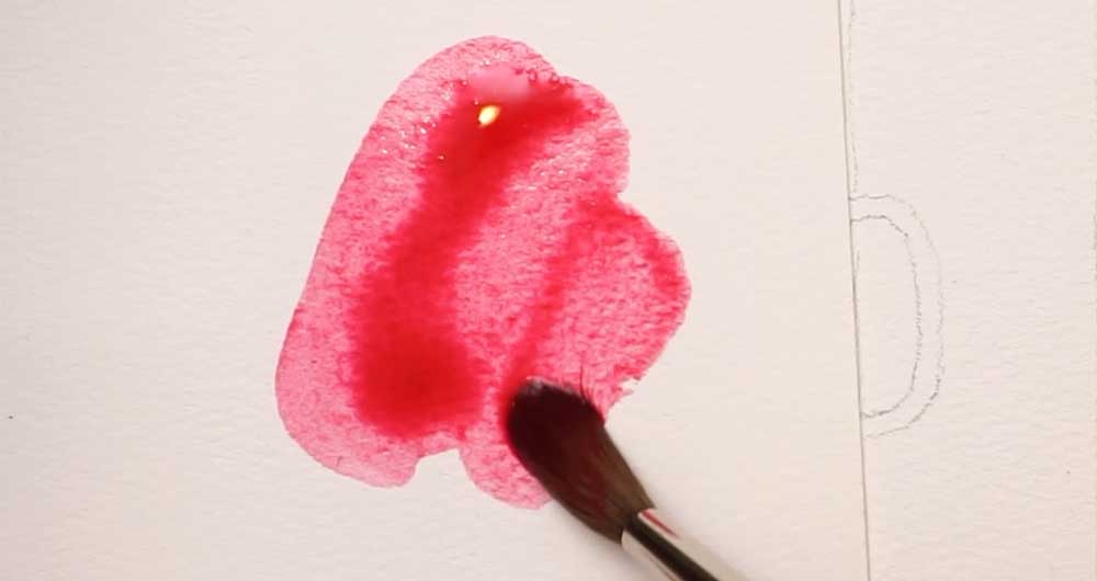 a loaded brush is best for broad shapes