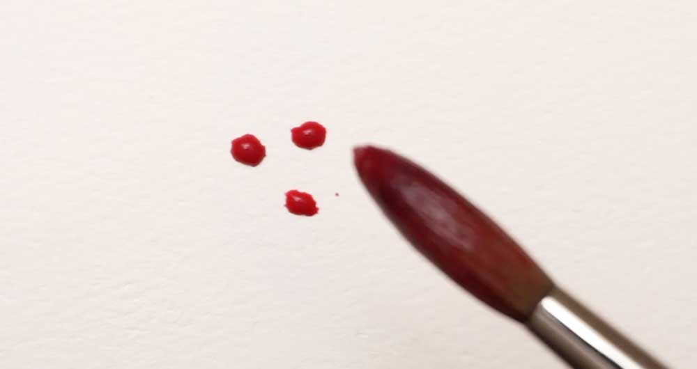 paint released quickly from a loaded brush